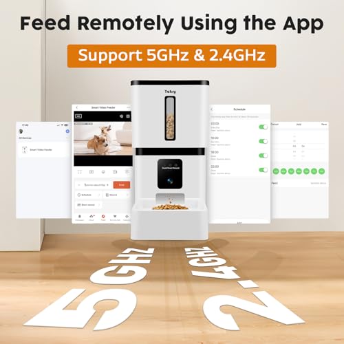 Yakry Automatic Dog Feeder With Camera Wifi: 33 Cups 5G App Control Easy Setup Cat Food Dispenser thumb #3