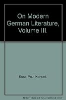 On Modern German Literature 0817380000 Book Cover
