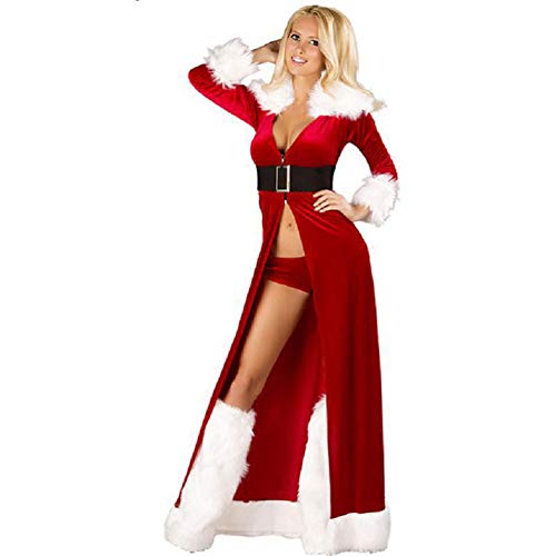 Preisvergleich Produktbild CHIYEEE Weihnachten Bekleidung Weihnachtsmann Damen Weihnachten Queen Kostüm Mantel Langarm Mantel, Hüte
