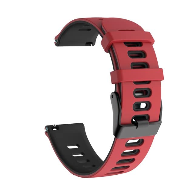 Correa de cuero premium 22 mm EPANO gris ágata para Garmin Active
