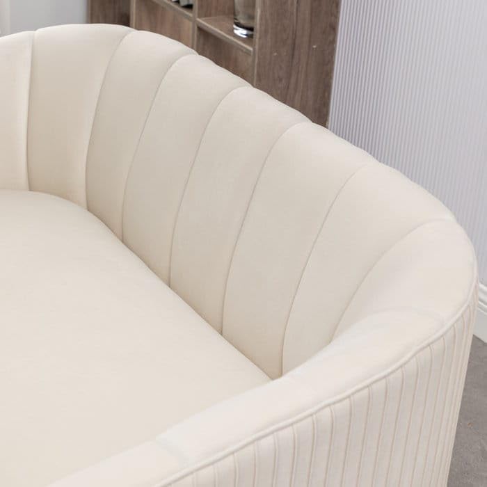 Image of 2-Seater,Loveseat Sofa Couch for Home and Living Room Bedroom & Office and Hallway Sofa (Beige)