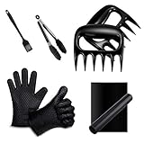 VM Ultimate Meat Shredder Claw 7pc Bundle Set Includes Two Meat Claws - Two Silicone Gloves - One Tong - One Brush - One Barbecue Grill Mat Tools Set