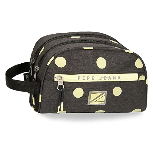 Pepe Jeans - Neceser Leire Con Dos Compartimentos Adaptable En Oferta Pepe Jeans Leire Neceser Dos Compartimentos Adaptable Negro 26X16X12 Cms Poliéster