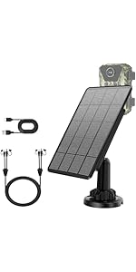 Amazon.com : Solar Panel for Trail Cameras, 5000mAh Solar Battery ...