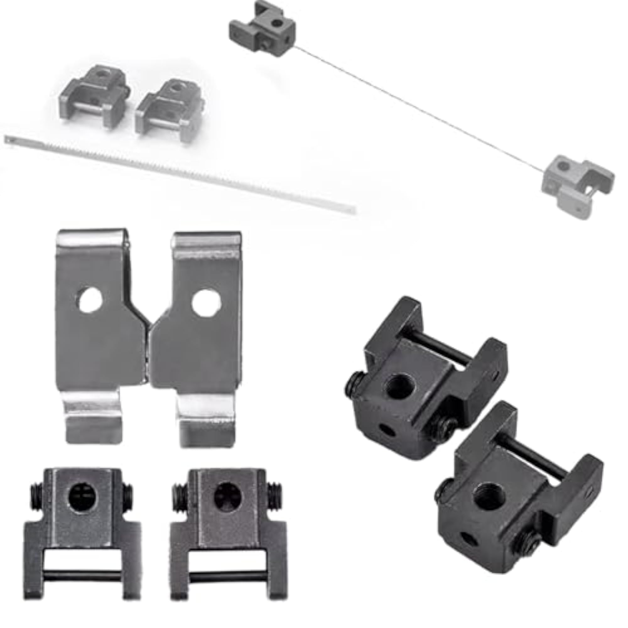 Scroll Saw Blades Holders Pin-less Adapter Wire Saw Clamps, 2 Pieces Set