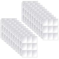 Sammelkarten Hüllen, Transparent Sammelhüllen, 720 Pockets Sammelkarten, Doppelseitiges Leere Sammelmappe, Sammelkartenzubehör für Sammeln aller Arten von Karten (40 Seiten)