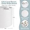 Amazon.com: MEGASKET White Rope Storage Baskets, 22
