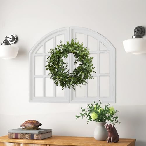 Fenêtre en arche rustique de 76,2 cm Sintosin en bois pour style campagne chic