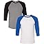 (1) Black/Deep Hthr + (1) White/Tr Royal