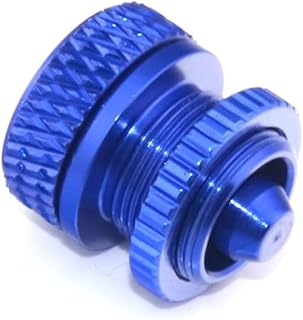 Compatible with KUZA CNC Alloy Fuel Filler Dot Plug Pipe Port for RC Aircraft Smoking System Fuel Gas Airplane Boat(Blue)