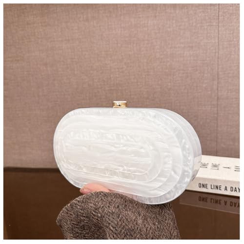 Image of Acrylic Bubble Bag Luxury Marble Clutch Evening Purses for Women Glitter Handbag for Wedding Party Prom