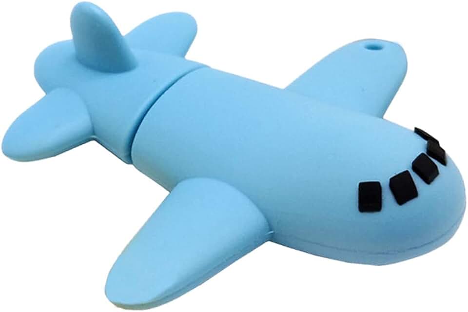 Flash Drive USB 2.0 de 4 GB, modelo de avião azul, pendrive, pendrive, pendrive, pendrive, para armazenamento de dados