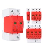 House Lightning Surge Protector AC SPD 1P 2P 3P 4P 40KA 60KA 220V 385V AC Protective Low-Voltage Arrester Device(4P,220V 20-40KA)