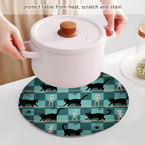 Dessous de plat micro-ondes pour protéger votre table lors d'un repas d'Halloween convivial