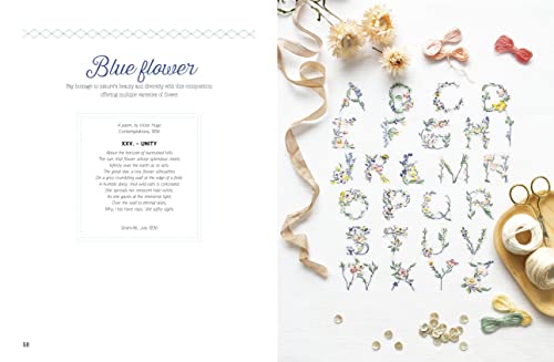 Cross Stitch Alphabets: 14 Beautiful Designs Inspired By The Natural World #TOP6