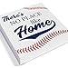 Baseball Theme Decorative Wooden Box Sign There's No Place Like Home Wood Block Plaque Decor Home Table Shelf or Wall Display