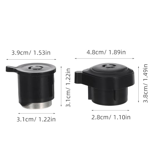 Válvula de liberación de vapor y tapón de ventilación de acero inoxidable para olla a presión eléctrica, juego de repuesto de 2 piezas para tapa de olla, pieza de cocina miniatura 2