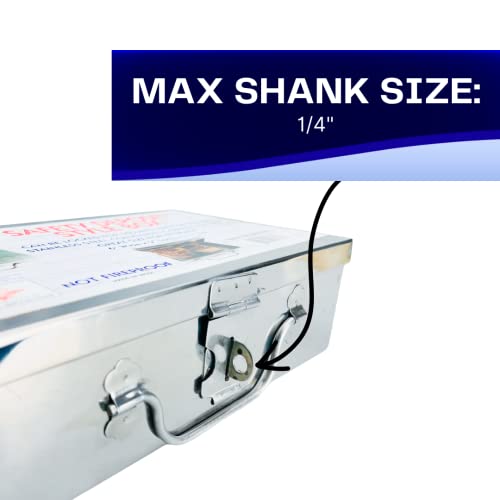 Image of Bin Buddy Stainless Steel Storage Box for Padlock | 9 inch x 6 inch x 2.75 inch Design | Great For Storing Jewelry, Passport, Cash, Valuables, Small Items, & More