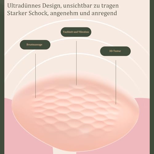 Jpscor Brustmassagegerät Nippel Stimulator, 10 Modi Nippelsauger Vibrator Sex Spielzeug für die Frau Paare, Wiederaufladbarer Silikon Unsichtbares Tragen Brust Massager mit Fernbedienung