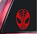 Spiderman Face Spidey Mask Vinyl Decal Sticker (6" X 3.9", Red)