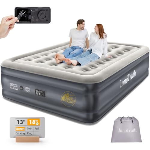 InnoTruth Air Mattress Queen with Built in Pump, Inflatable Mattress Blow up Mattress, 18