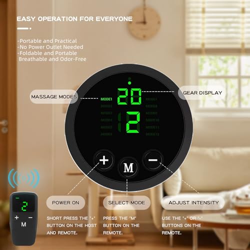 Portable MHD TENS Foot Massager for Plantar Fasciitis &#038; Neuropathy Pain Relief &#8211; Deep Tissue Electric Muscle Stimulator, Adjustable Intensity, Lightweight Design for Home, Travel, Office Use