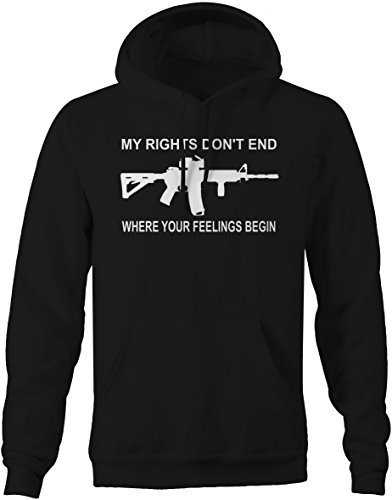 My Rights Don't End Feeling Begin NRA Gun AR15 2nd Hoodies for Men 2XL Black