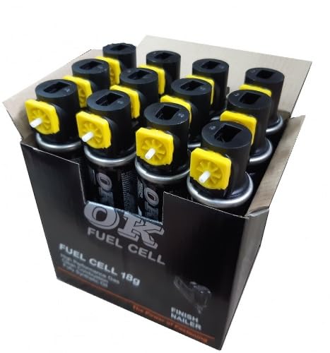 Lot de 12 cartouches de gaz OK 18 g 30 ml pour Paslode BeA Hitatchi Tjep