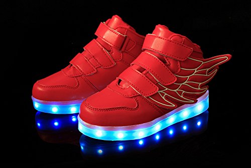 Wings Children's 7 Colors LED Shoes Flashing Rechargeable Sneakers Dance Shoes for Kids Toddler4