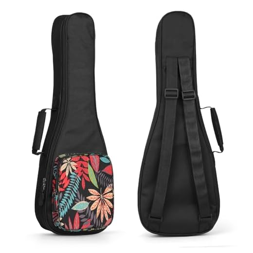 SHANNA Bolsa Colorida para Ukelele con Correas Ajustables, cómodo de Llevar, asa de Transporte, Acolchado Grueso y Cremallera Mejorada
