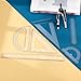 Zonon 1 Set Plastic Geometry Math Set 7 Pcs Includes 6'' / 4 '' Protractor, Drawing Compass, 45/60 Degree Triangle Rulers, 12'' / 6'' Math Ruler Transparent for Office Supplies(Clear)
