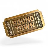 Pound Town Ticket - One Way Ticket to Pound Town | Double-Sided Challenge Coin, Lucky Token | Honeymoon Couple Gift, Funny Gag Gift, Prank for Husband, Wife, Him, Her