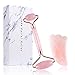 Jade Roller - Rose Quartz Face Roller and Gua Sha, Scrapping Massage Tools, Anti-Aging Beauty Kits for Slimming, Toning and Firming Skin - Natural Jade Stone Facial Roller for Face, Eyes, Neck, Back