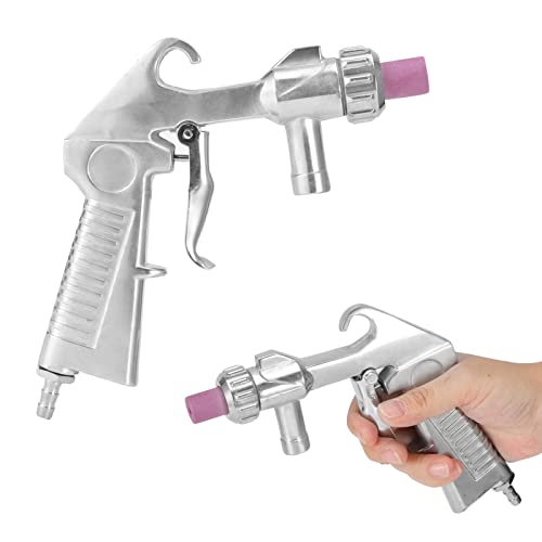 Sableuse Pneumatique, Pistolet de Sablage 60-120 PSI à Air comprimé avec Buses en Céramique de Différents Calibres, Raccord D'air 1/4 Po pour le Sable et le Polissage de