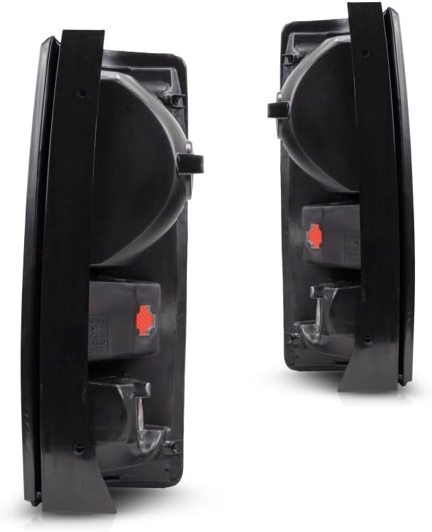 For Chevy S10 Blazer Tail Light Assembly Unit 1983-1994 Pair Driver and Passenger Side | w/Black Trim | GM2800109 + GM2801109