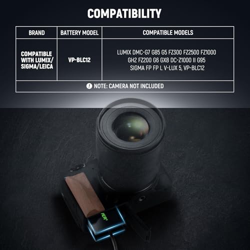 Image of NEEWER D Tap to DMW-BLC12 Dummy Battery for V Mount Battery, Compatible with Panasonic Lumix DMC-G7 G85 G5 FZ300 FZ2500 FZ1000 GH2 FZ200 G6 GX8 DC-Z1000 II G95 Sigma FP FP L V-LUX 5, VP-BLC12