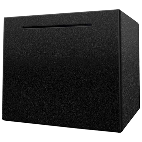 Piggy Bank for Adults Must Break to Open Stainless Steel Money Box Metal Saving Bank Unbreakable Savings Box Money Bank Cash Coin Jar 4.72 inch Black