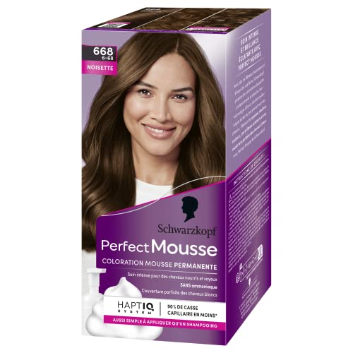 Schwarzkopf Perfect Mousse – Coloración permanente, Noisette 668