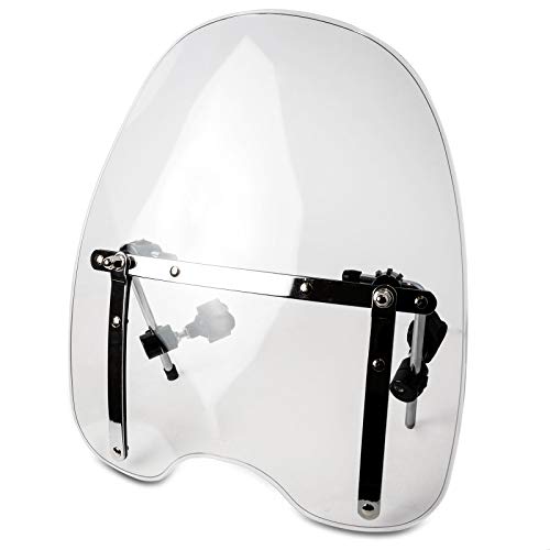 H-YEEU Deflector de parabrisas para motocicleta, apto para Honda Shadow, Yamaha, Harley, Suzuki, Kawasaki, Cruiser, estándares
