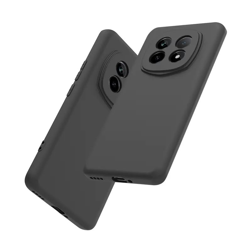 Image of 4 Sides Full Protection Silicon Back Cover Case for Realme P2 Pro 5G (Black)