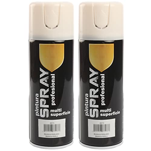 H HANSEL HOME Pintura Spray Blanco Perla 400 Ml - Pack de 2 Unidades