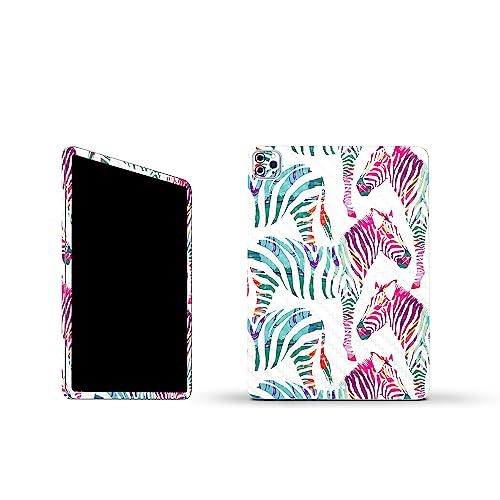 Image of MightySkins Carbon Fiber Skin Compatible with Apple iPad Pro 11 inch M2 4th Gen (2022) Full Wrap Kit - Zebra Mosaic | Protective, Durable Textured Carbon Fiber Finish | Easy to Apply | Made in The USA