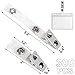 Happy Trees 100pc Metal Badge Clips with Strap Clear ID Strap Clip Adapter