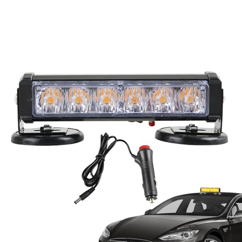Generico Luces de advertencia para camiones, luz de flash magnética fuerte para coche | Luz de flash de advertencia, luz magnética recargable, luz flash de emergencia para carrocería