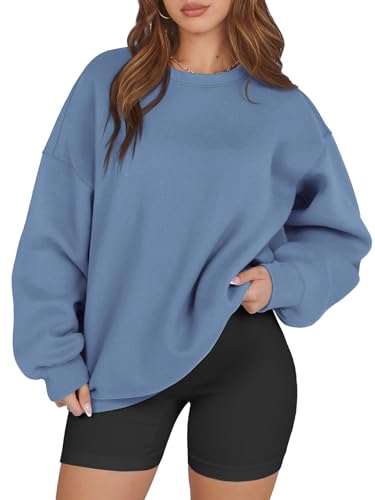 ATHMILE Oversized Sweatshirt for Women Crewneck Fleece Long Sleev...