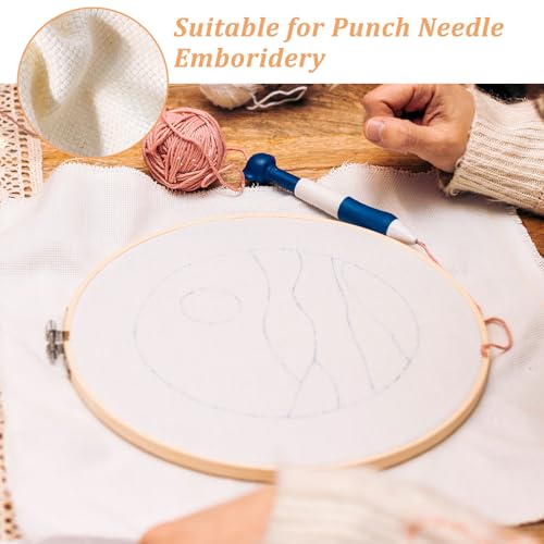 6er-Set Mönchstoff für Punch Needle Stickerei, 20x20 cm, reine Baumwolle – Bild 4