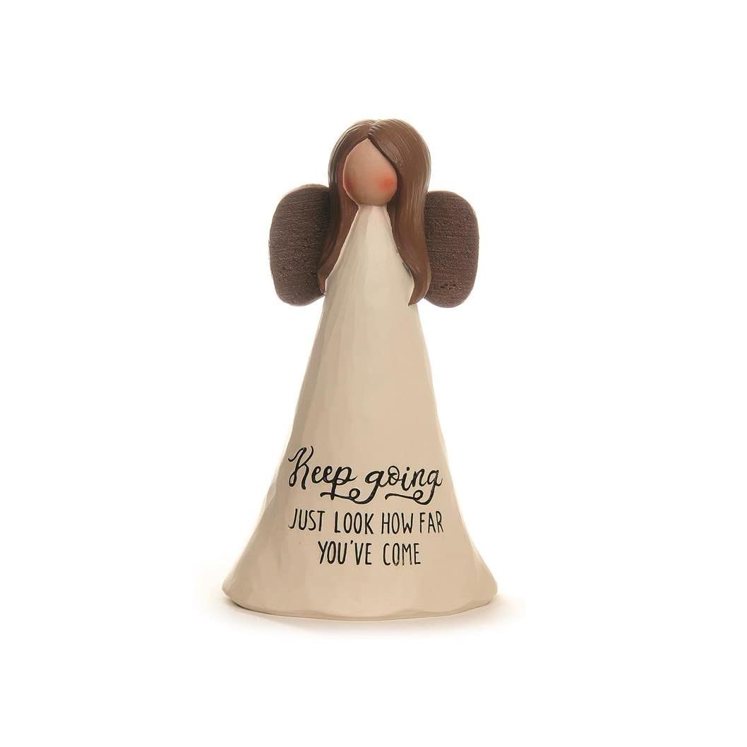 Blossom Bucket Multicolor Feather & Grace Hand Painted Resin Decorative Figurine - Keep Going