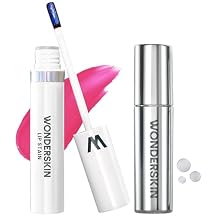 Wonderskin Lip Stain Peel Off Masque Neon Rose with Lip Rehab Serum Oil