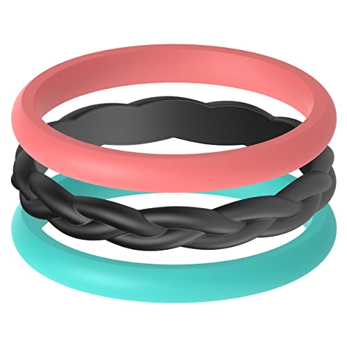 Alliance en silicone pour femmes respirante ThunderFit taille 7.5-8