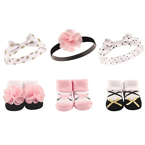 Coffret cadeau bandeau et chaussettes bébé unisexe Hudson Baby, le présent parfait de naissance